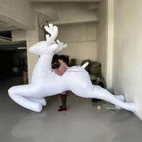 Costume gonflable de licorne de représentation de défilé de carnaval avec la lumière colorée pour la publicité