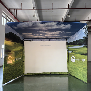 Enceinte de simulation de <span class=keywords><strong>golf</strong></span> personnalisée avec filets, écran en tissu résistant aux impacts, pratique en intérieur et en extérieur, entraînement de <span class=keywords><strong>golf</strong></span> - Product Image 5