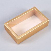 Boîte cadeau en papier blanc avec couvercle transparent IMEE, petite boîte cadeau pour aliments, emballage alimentaire, en stock, taille et couleur personnalisées en usine, carrée