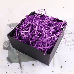 Blues OEM wholesale Christmas multi color raffia shredded paper natural raffia paper string for gift box filling