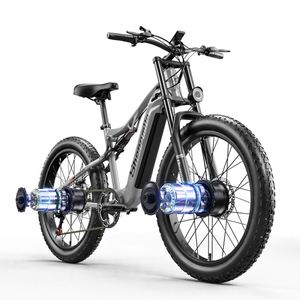 Bicicleta eléctrica <span class=keywords><strong>DualMotor</strong></span> de 2000W con neumático grueso de 26*3,0 pulgadas 48V 17.5ah batería de litio integrada 2000W para todo terreno - Product Image 3