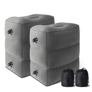 Tùy Chỉnh U Hình Dạng Phim Hoạt Hình Hình Chữ Nhật Ngủ Máy Bay Inflatable Phẳng Du Lịch PVC Vị Trí Ôm Chân Gối Với Mặt Nạ Mắt Cho Bé Ngủ - Product Image 3