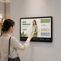 Pantalla Digital Táctil Inteligente con IA de 23.8 Pulgadas para Montaje en Pared, con Batería Opcional, Inalámbrica, para Publicidad Comercial
