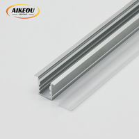 Profilés en aluminium extrudé pour bande LED, carrés, en alliage d'aluminium, blanc et noir, pour la décoration intérieure et les bandes LED de sol.