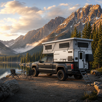 Camper Truck Expedition avec toit rigide escamotable, prêt pour l'énergie solaire, pour pick-up 4x4, camping