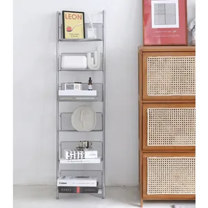 Bücherregale Hohe Leiter Moderne Wohnzimmer möbel Offener stehender Lager regal halter Home Metall Bücherregal Bücherregale Bücherregal