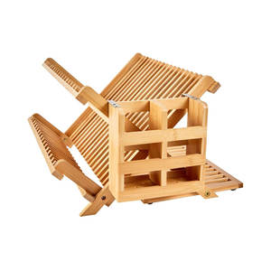 <span class=keywords><strong>Escurridor</strong></span> <span class=keywords><strong>de</strong></span> <span class=keywords><strong>platos</strong></span> <span class=keywords><strong>de</strong></span> madera plegable, estante <span class=keywords><strong>de</strong></span> secado <span class=keywords><strong>de</strong></span> vajilla <span class=keywords><strong>de</strong></span> bambú con soporte <span class=keywords><strong>de</strong></span> utensilios para cocina, 3 niveles - Product Image 2