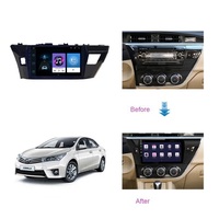 Radio de coche con pantalla de 9 pulgadas, 2 DIN, 4 núcleos, reproductor de DVD, GPS, amplificador, Carplay y Android Auto para Toyota Corolla 13-16