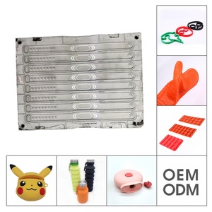 Molde de silicona OEM de fábrica china para resina epoxi, molde de silicona líquida para posavasos planos con formas geométricas simples y aislantes del calor - Product Image 1