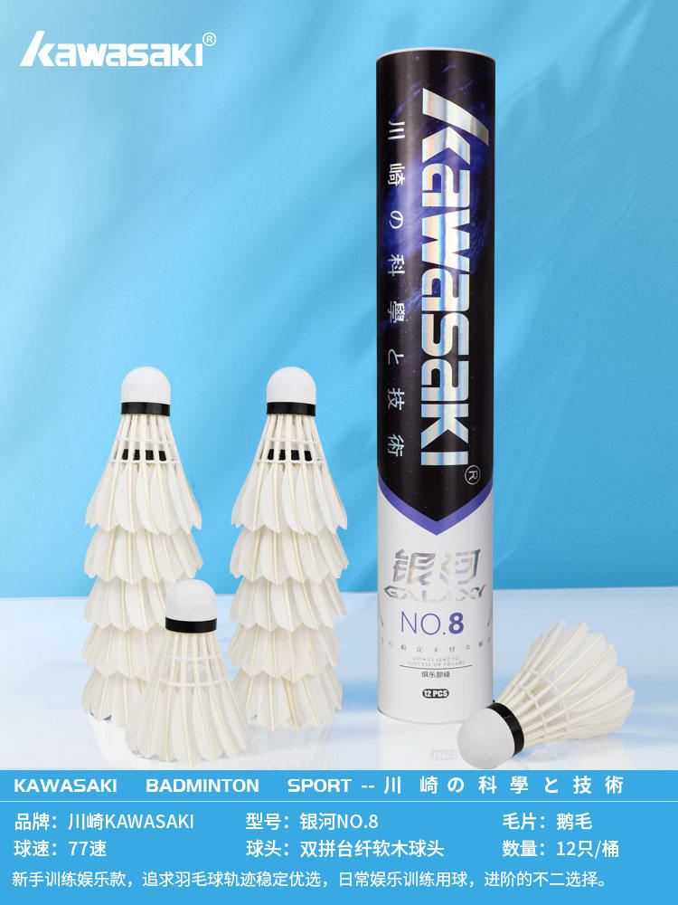 white 12 Goose Feather N0.8 Beginner Training Balls