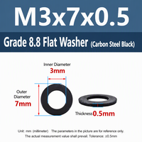Wholesale M3-M36 8.8 Grade Fastener Washer Black Finish Carbon Steel Flat Washer for Mechanical Hardware Components
