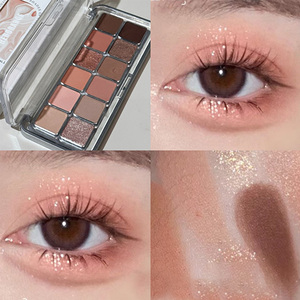 Vegan 12 Color Metallic Shimmer Powder <strong>Eyeshadow</strong> Palette Nude <strong>Pink</strong> Private Label Makeup Factory - Product Image 5