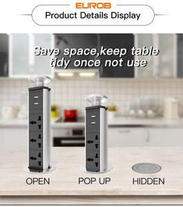 Presa a scomparsa manuale da tavolo a scomparsa da cucina a scomparsa prese USB per estensione nascosta IP44 livello UK Standard EU - Product Image 6