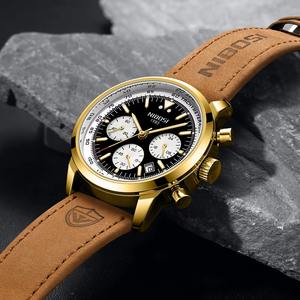 Drioshipping Brand New High Quality Men's Quartz Watches Bracelet en cuir véritable Luxury Fancy Design Ready Ship Factory Promotion - Product Image 5