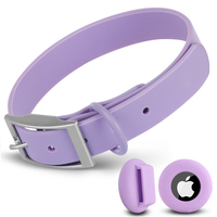 Collier pour Chien Chaudement Vendu Classique Étiquette Nom Personnalisable Airtag Collier Ajustable Confortable Doux Suivi GPS pour Animaux de Compagnie