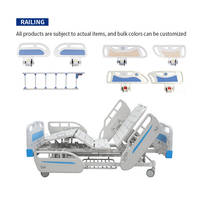 Cama de Cuidado Manual Multifuncional de 3 Manivelas, Cama de Enfermería Ajustable para Pacientes, Uso Hospitalario y Rehabilitación Doméstica