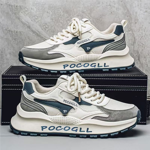 Chaussures décontractées pour hommes, mocassins rétro à lacets, respirantes, anti-odeurs, en maille, tendance de la mode, confortables, flexibles, toutes saisons - Product Image 2