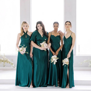 princess polly baby blue dress Bridesmaid Dresses Long Emerald Green Ruched Mermaid Bridesmaid Dress main image 1