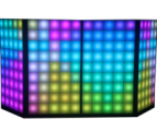 Équipement DJ pour événements de club, projecteurs LED IP65 pour parcs à thème, façade LED intérieure, table