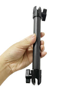 Adaptateur universel de boule de montage de caméra à 14 vis en aluminium avec <span class=keywords><strong>bras</strong></span> télescopique en fibre de carbone pour support de téléphone guidon vélo - Product Image 3