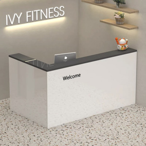 Custom Durable <b>Foldable</b> Wood Front Reception <b>Desk</b> for Beauty Salon Bar Office & Leisure Club-Modern Commercial Use - Product Image 4