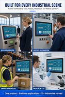 Ordinateur tout-en-un industriel tactile de 13,3 et 15,6 pouces pour le contrôle d'usine, le libre-service, la vente au détail et l'intégration commerciale