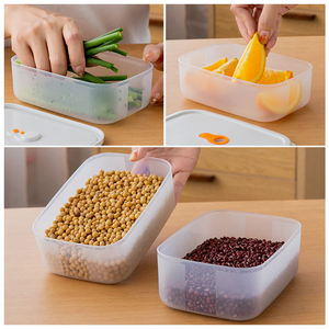 Cuisine sans BPA empilable au micro-ondes 6 pièces bac à légumes ensemble boîte hermétique en plastique pour la préparation des repas conteneur de stockage des aliments réfrigérateur organisateur - Product Image 5