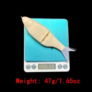 Nouvelle Arrivée 2026 LVDE Leurres de pêche vierges articulés 15cm/47g avec queue en fibre, type Swimbait pour brochet, en ABS, pour rivière et lac - Product Image 3