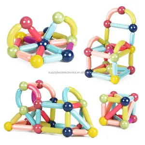 Komik manyetik yapı fayans Kids-110pcs manyetik sopa öğrenme mıknatıslar yeni yürümeye başlayan çocuklar için yapı oyuncaklar kök oyuncaklar