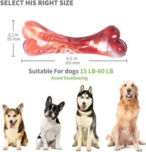 Jouets pour chiens à mâcher agressifs, jouets à mâcher indestructibles et durables pour chiens, jouet en os de chien en Nylon de qualité alimentaire Non toxique, réduit l'ennui - Product Image 4