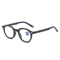 Vente en gros de lunettes presbytiques anti-bleu pour hommes à la mode polygone clou de riz pieds à ressort lunettes de lecture rétro pour femmes 100 à 400