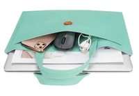 Tas Laptop Kulit PU Ultra Tipis Sederhana Tahan Lama Portabel, Tas Selempang, Logo Custom, Tas Kantor Pria, Tempat Komputer/Tablet