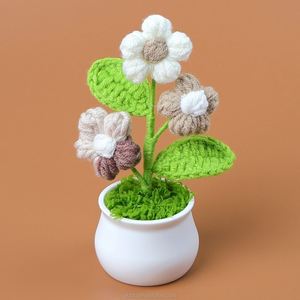 Flores y Plantas Decorativas de Ganchillo para Navidad, San Valentín, Día de la Madre, Año Nuevo, Día del Padre, Decoraciones para el Hogar - Product Image 3