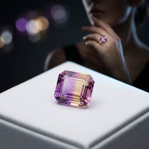 Ametrina Bicolor Natural Brasileña Premium de 4.38 Ct |   Corte Excelente |   Gema Suelta de Colección - Product Image 4