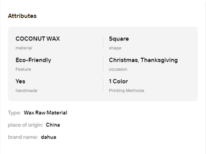 Bulk Natural <b>Coconut</b> Wax Block Luxury Raw for Christmas Scented Container <b>Cup</b> Candle Making - Product Image 6