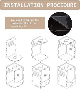 <span class=keywords><strong>Acrylic</strong></span> Jumping Spider Tarantula Enceinte 4 \ "X 4 \" X 8 \ "<span class=keywords><strong>Reptile</strong></span> Terrarium Insecte Petit Arbre Habitation Reptiles Présentoir - Product Image 6