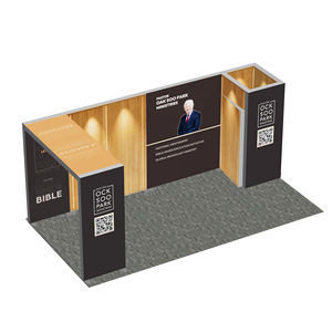 Stand de Exhibición Modular Personalizado con Marco Abierto, Panel Trasero de Doble Cara con Gráficos en Tela y Caja de Luz - Product Image 1