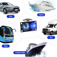 Chargeur de voiture rapide 12V QC3.0 PD avec panneau de prise et interrupteur à bascule LED simple, double port de charge rapide 18W+18W pour camping-car, bateau, VTT, UTV, marine