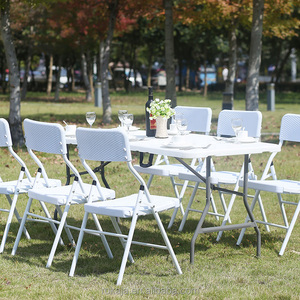 Table de <span class=keywords><strong>jardin</strong></span> pliable et portable, de forme rectangulaire, en plastique, <span class=keywords><strong>imitation</strong></span> <span class=keywords><strong>rotin</strong></span>, pour enfants, coussin pour pique-nique, l'extérieur - Product Image 6