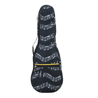 Tas Gig Ukulele Tebal Berlapis Khusus Pabrik dengan Tali Bahu yang Dapat Disesuaikan, Tas Ukulele Lembut untuk Instrumen Senar