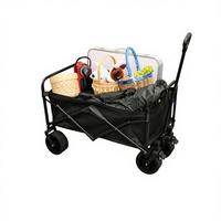 Chariot de camping pliable robuste et multifonctionnel, grande capacité, avec poignée réglable