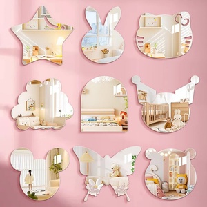 Miroir Souple Décoratif Personnalisé Auto-adhésif en Acrylique pour Chambre d'Enfant, Miroir Mural HD Adhésif DIY pour la Maison - Product Image 1
