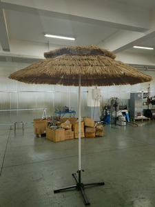 Paraguas de paja impermeable plegable ligero de alta calidad para exteriores para playa y protección solar - Product Image 6