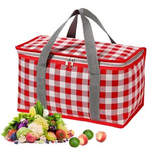 Sac à lunch isotherme en polyéthylène, pliable, grande capacité, facile à nettoyer, boîte à lunch multi-usages - Product Image 1