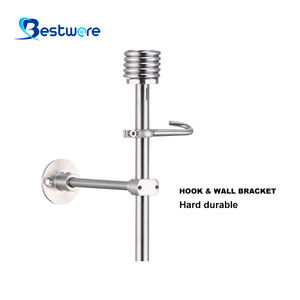 Grifo de cocina de cuello largo de acero inoxidable con marca de agua Diseño clásico de un solo mango Acabado cepillado Tipo de rociador lateral para uso comercial - Product Image 6