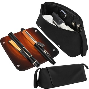 Tapis Résistant à la Chaleur Amovible, Organisateur d'Accessoires de Coiffure, Pochette de Rangement Essentielle pour Fer à Lisser, Sèche-Cheveux et Outils Thermiques, Sac de Voyage - Product Image 2