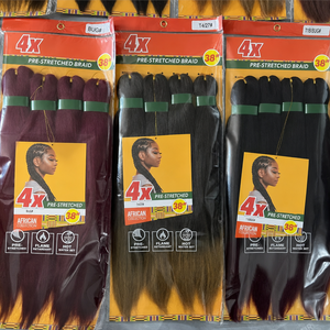 Articolo di Tendenza: <span class=keywords><strong>Extension</strong></span> per Treccine Box Braids, 38 pollici, 180g, <span class=keywords><strong>Capelli</strong></span> <span class=keywords><strong>Afro</strong></span> Yaki Naturali Morbidi Pre-Strati e Pre-Stirati, in Confezione - Product Image 1