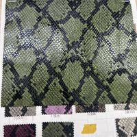 Nouveau design en cuir à motif serpent, tissu en cuir PU extensible, faux cuir en rouleau pour veste et vêtement, tissu personnalisé