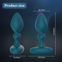 Ylove 10 Modi Ferngesteuerter Elektrischer Prostata-Massager, Silikon-Analdildo und Perlen für Anales Vergnügen