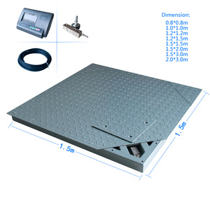 고품질 1.5*3m 1 톤 <span class=keywords><strong>2</strong></span> 톤 3 톤 전자 디지털 플랫폼 바닥 규모 가축 저울 - Product Image 4